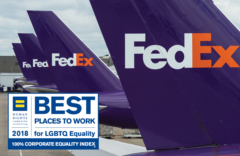 You are currently viewing Human Rights Campaign Corporation awards FedEx a 100% Corporate Equality index score, names the Memphis-based icon a 2018 Best Places to Work for LGBTQ Equality
