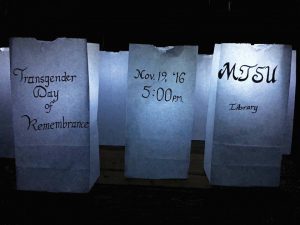 Transgender Day of Remembrance is Nov. 18.