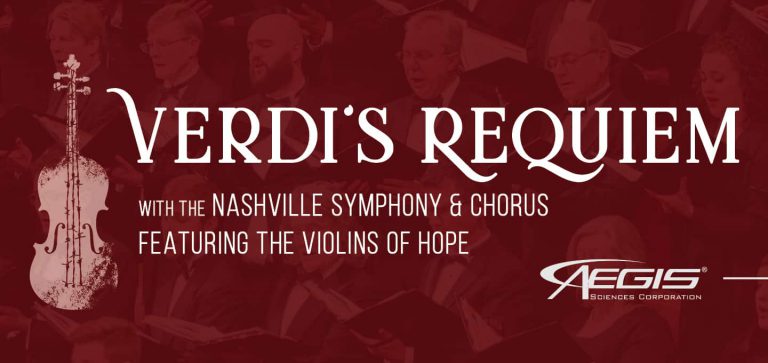 The Nashville Symphony will close its 2017/18 Aegis Sciences Classical Series with Giuseppe Verdi’s masterful Requiem on May 31-June 2 at Schermerhorn Symphony Center.