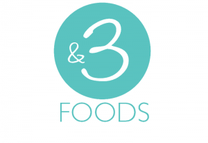 & Logotipo de 3 alimentos