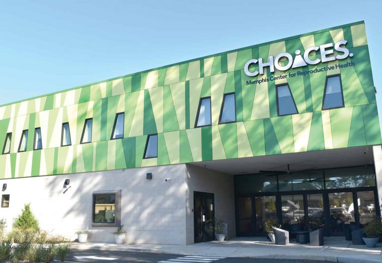 Exterior of CHOICES Center for Reproductive Health in Memphis, TN.