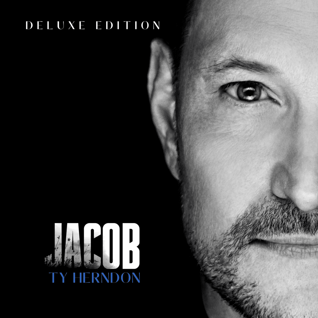 Portada del álbum en blanco y negro que dice Edición Deluxe: 'Jacob' Ty Herndon