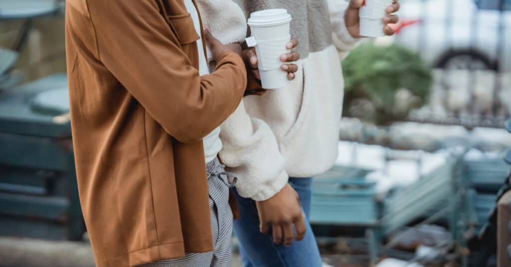 Two Gay men walking outside in the cold. 7 Ways to Beat the Winter Blahs, via Pexel