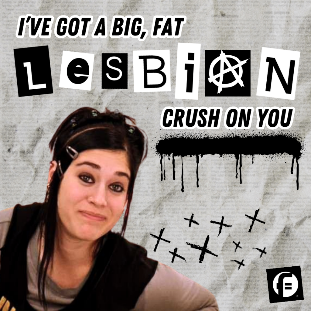 I've got a big fat lesbian crush on you card, Valentine's Day Card