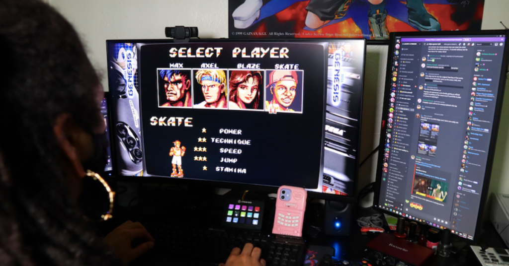Lo Norman se enfrenta a una pantalla que muestra el videojuego Rage