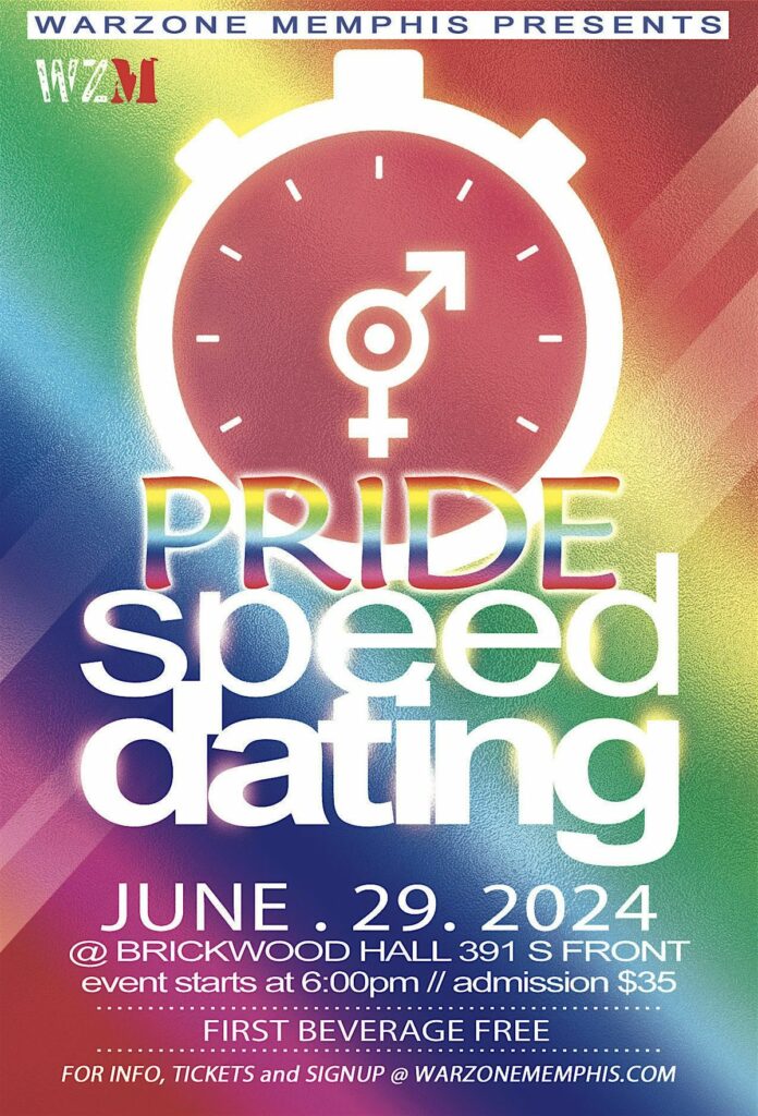 Pride speed dating graphic 2024