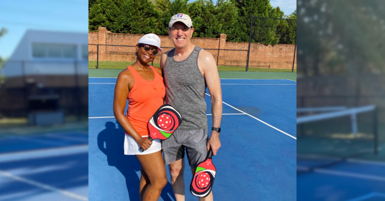Bluff City Pickleball owners on the court