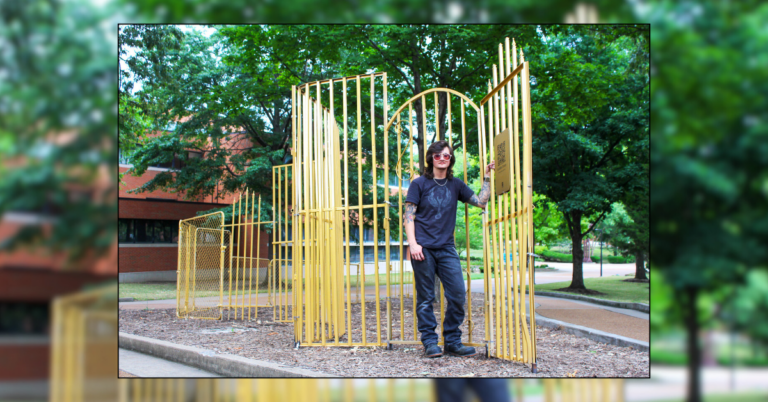 Ethan photos at the Golden Fence at University of Memphis, Emeriti Grove by Cassie Rutherford