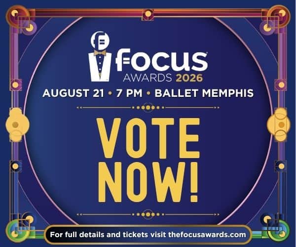Focus Awards 2026 poster promoting voting at Ballet Memphis on August 21. — focuslgbt.com