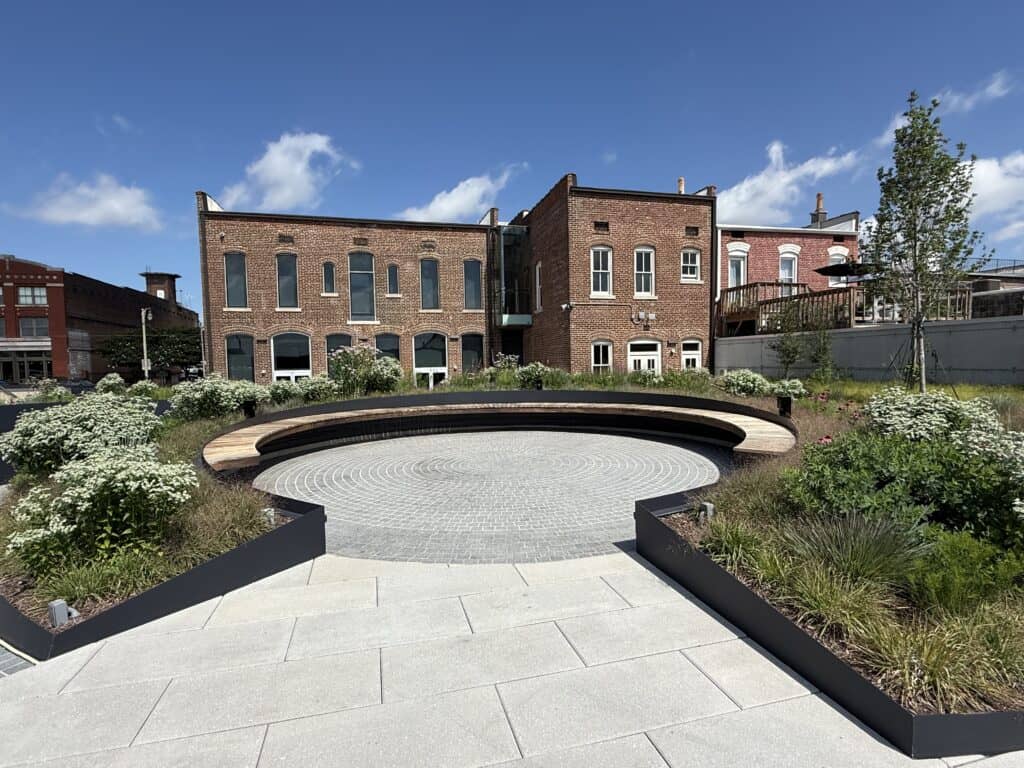 View of the outdoor space at the New Legacy Experience in Memphis. — focuslgbt.com